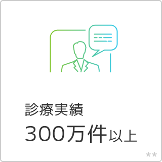 診療実績３００万件以上